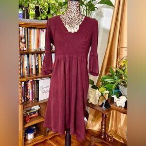 Elegant Burgundy Dress